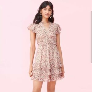 Rebecca Taylor Lucia Metallic Stripe Minidress